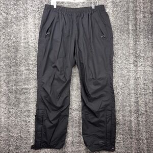 REI Co-op Men's XXL 32L Rain Pants E1 Elements Black Nylon Outdoor Hiking Pants